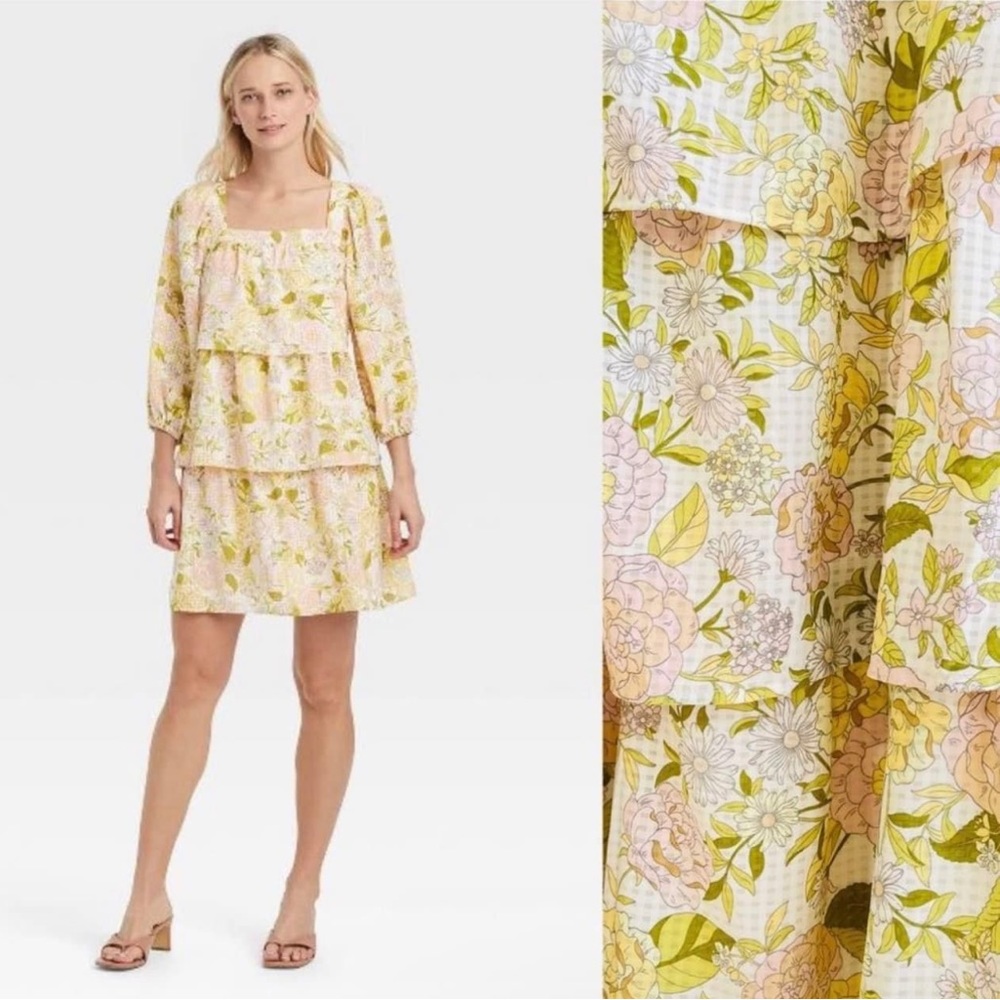 Yellow Floral Summer Dress | Size Small | New without tags